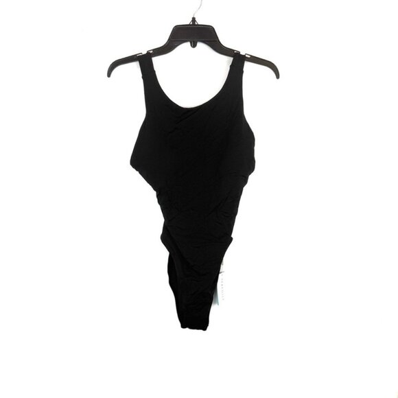 Seafolly High Neck Maillot Black One Piece Swimsuit Size 10 - Picture 1 of 4